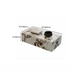 Modern Rectangular Gray Stone Coffee Table