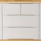 Classic Large White Brown Wooden Utility Storage Cabinet