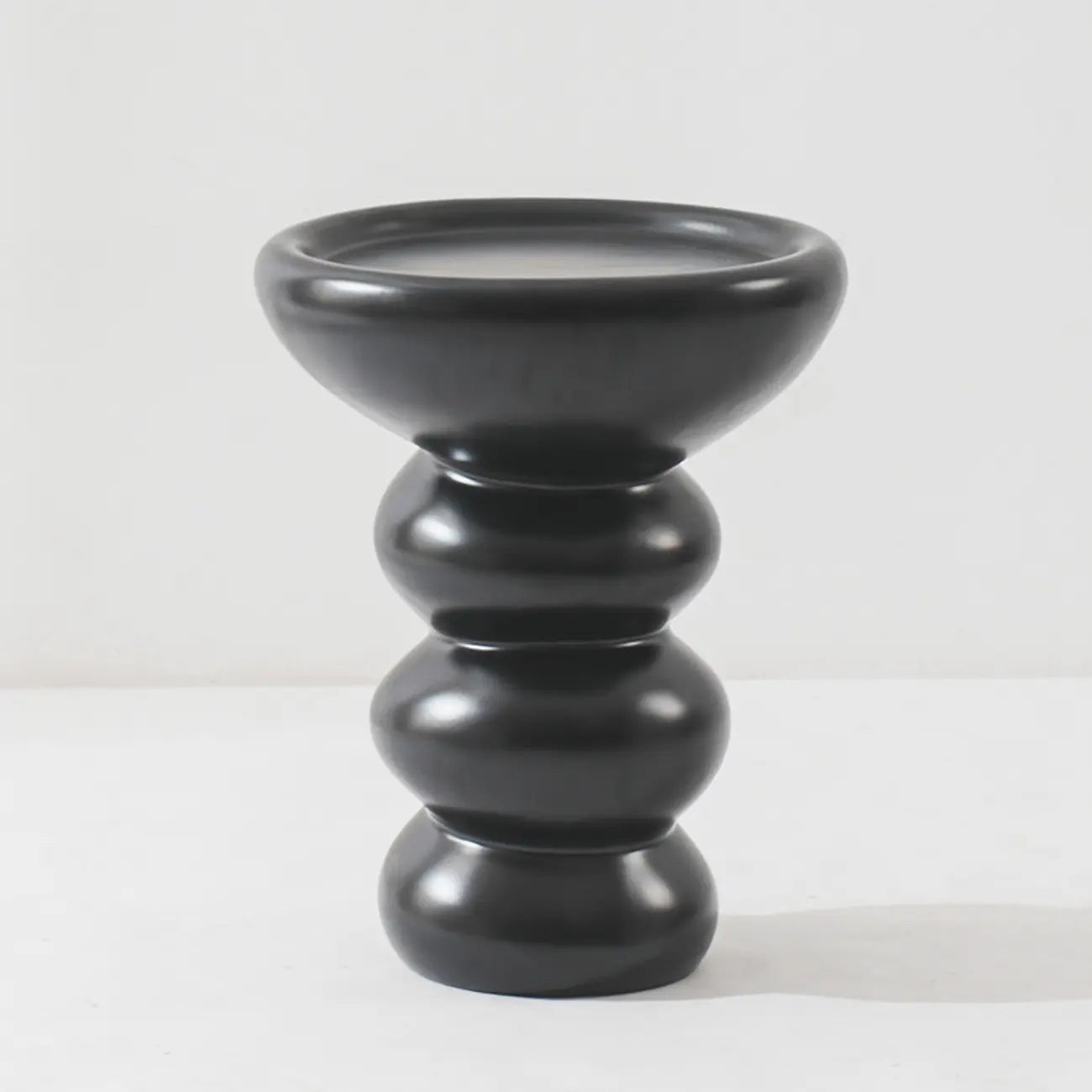 Minimalist Fiberglass Round End Table for Living Room