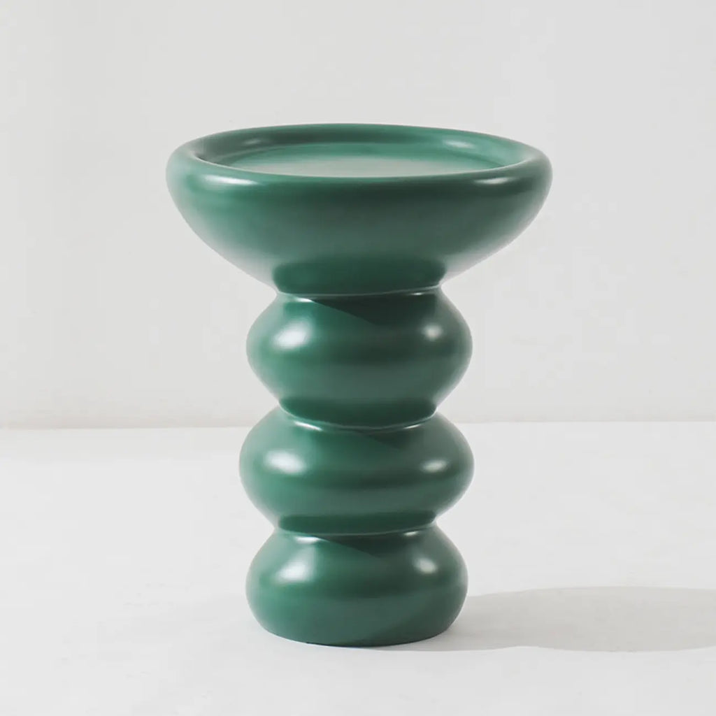 Minimalist Fiberglass Round End Table for Living Room