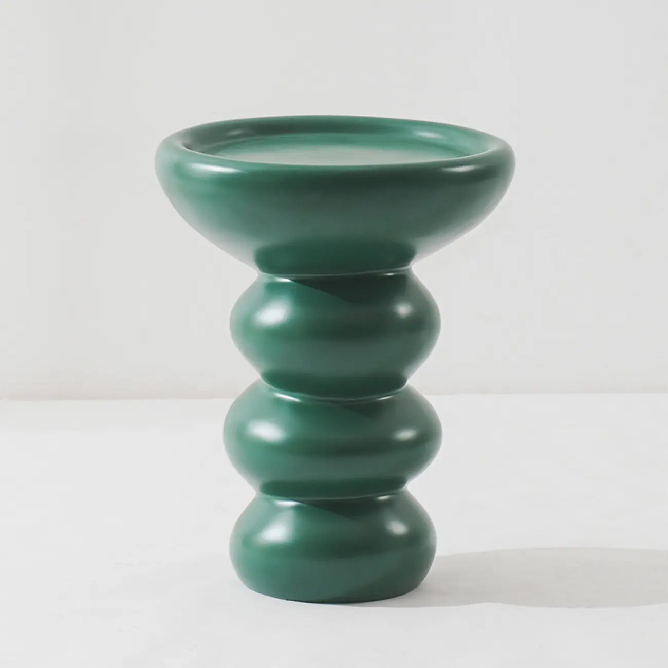 Minimalist Fiberglass Round End Table for Living Room