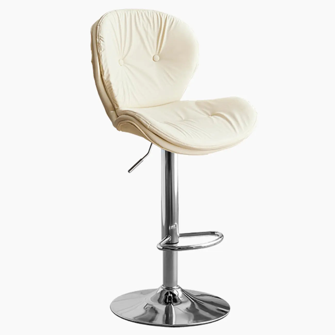 Modern Faux Leather Swivel Wingbacked Bar Stools for Home