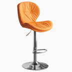 Modern Faux Leather Swivel Wingbacked Bar Stools for Home