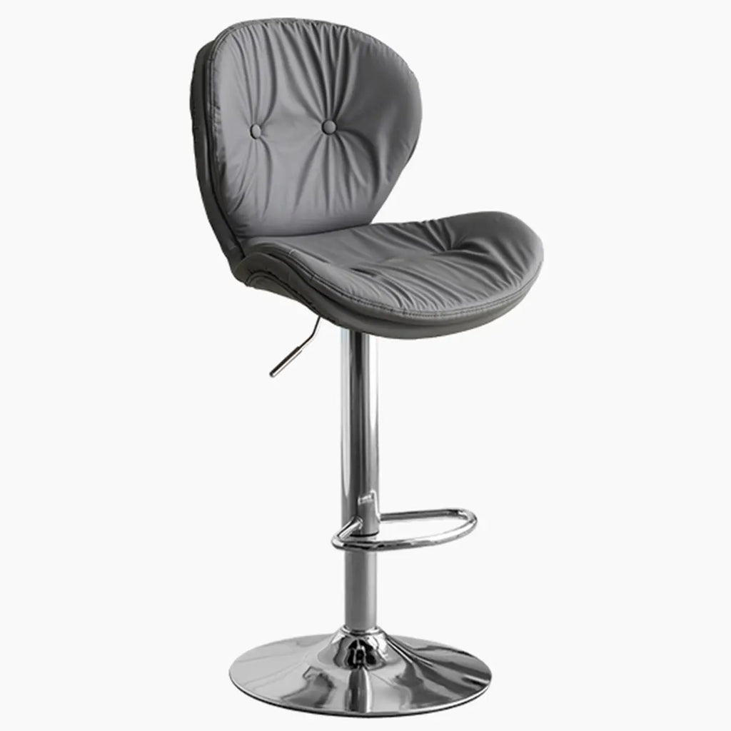 Modern Faux Leather Swivel Wingbacked Bar Stools for Home