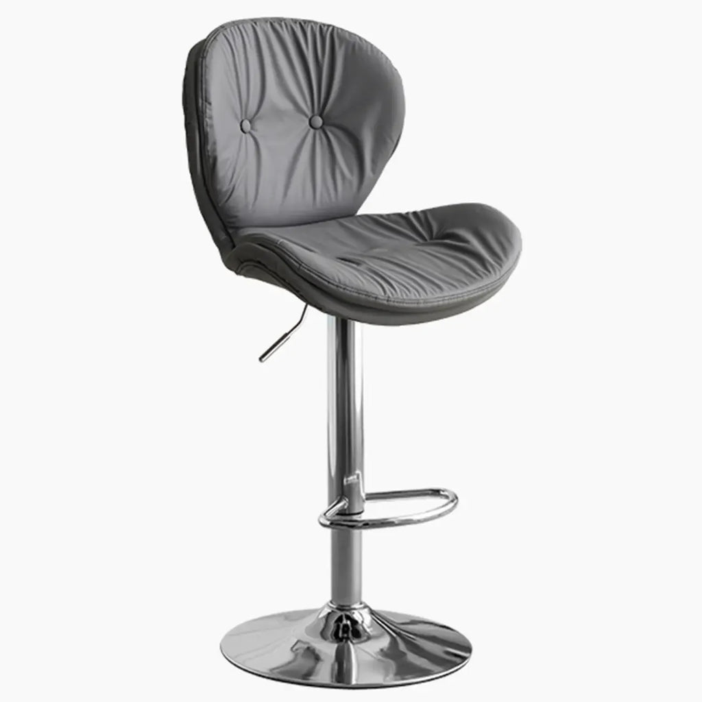 Modern Faux Leather Swivel Wingbacked Bar Stools for Home