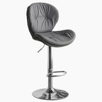 Modern Faux Leather Swivel Wingbacked Bar Stools for Home