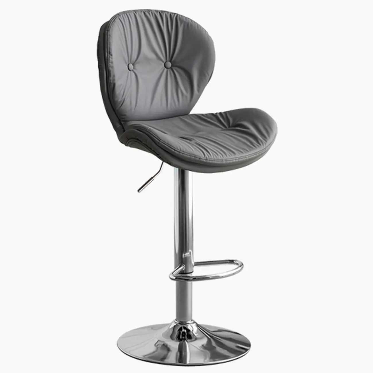 Modern Faux Leather Swivel Wingbacked Bar Stools for Home