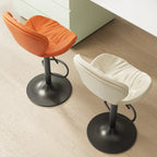 Modern Faux Leather Swivel Wingbacked Bar Stools for Home