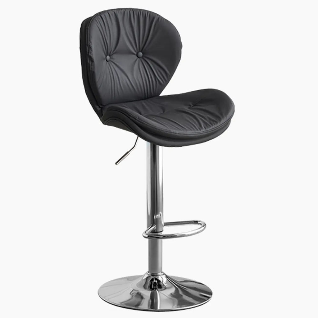 Modern Faux Leather Swivel Wingbacked Bar Stools for Home