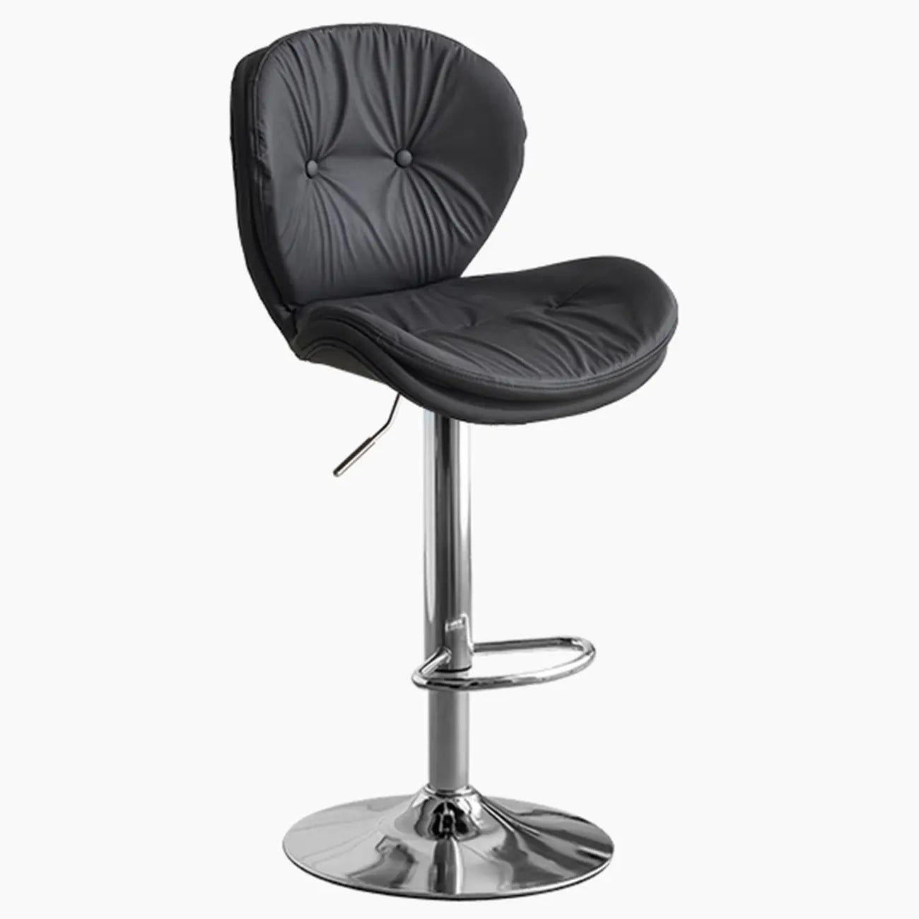 Modern Faux Leather Swivel Wingbacked Bar Stools for Home