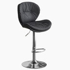 Modern Faux Leather Swivel Wingbacked Bar Stools for Home
