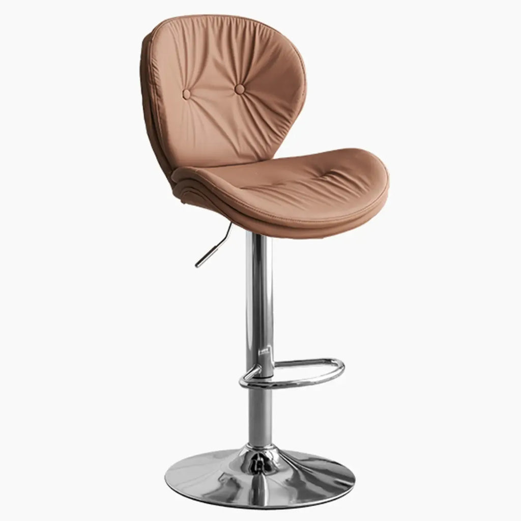 Modern Faux Leather Swivel Wingbacked Bar Stools for Home
