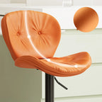 Modern Faux Leather Swivel Wingbacked Bar Stools for Home