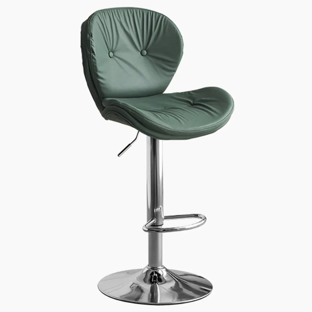Modern Faux Leather Swivel Wingbacked Bar Stools for Home