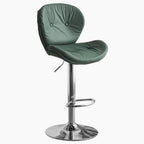 Modern Faux Leather Swivel Wingbacked Bar Stools for Home