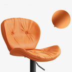 Modern Faux Leather Swivel Wingbacked Bar Stools for Home