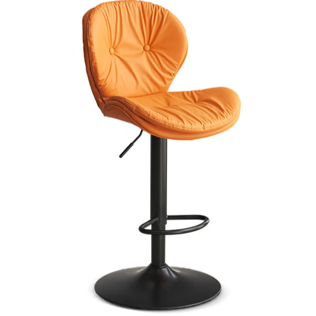 Modern Faux Leather Swivel Wingbacked Bar Stools for Home