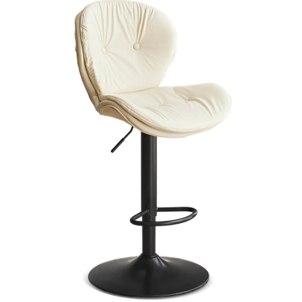 Modern Faux Leather Swivel Wingbacked Bar Stools for Home
