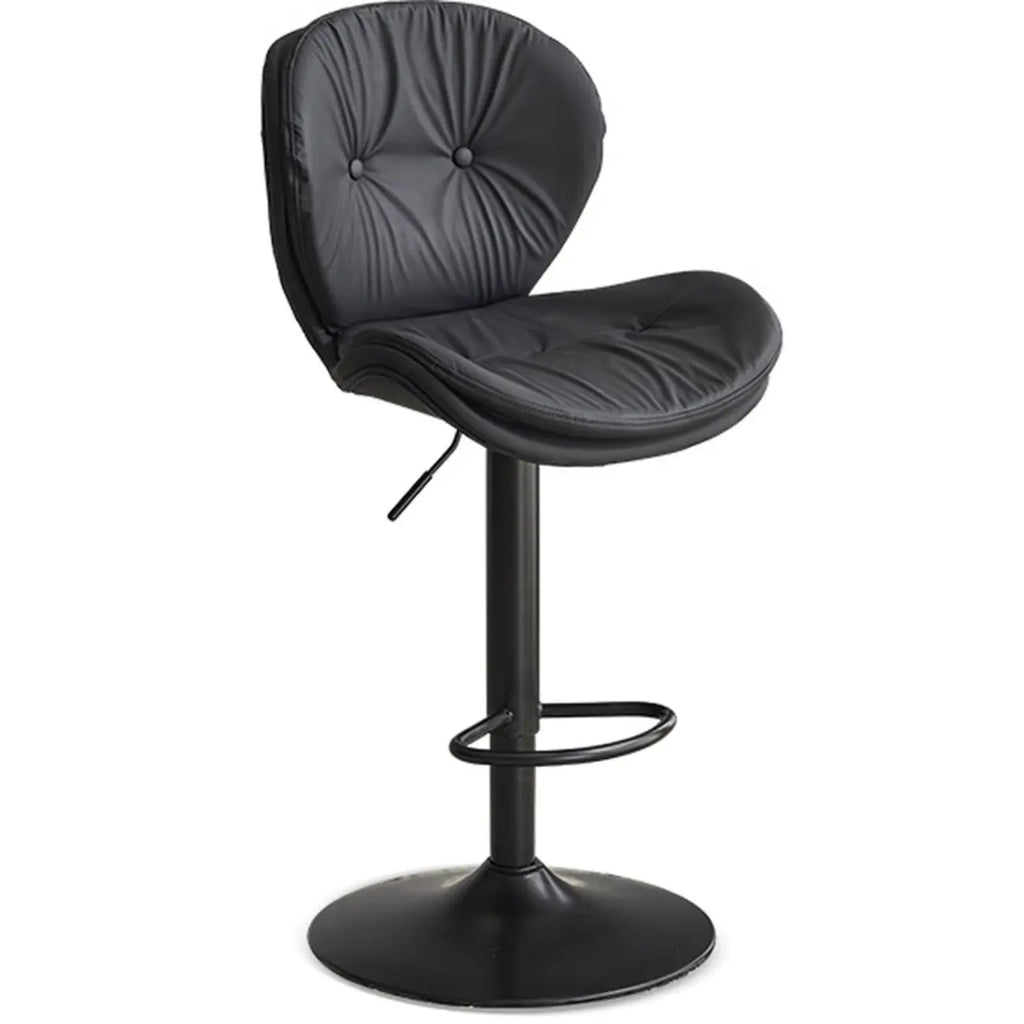 Modern Faux Leather Swivel Wingbacked Bar Stools for Home