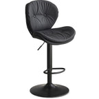 Modern Faux Leather Swivel Wingbacked Bar Stools for Home