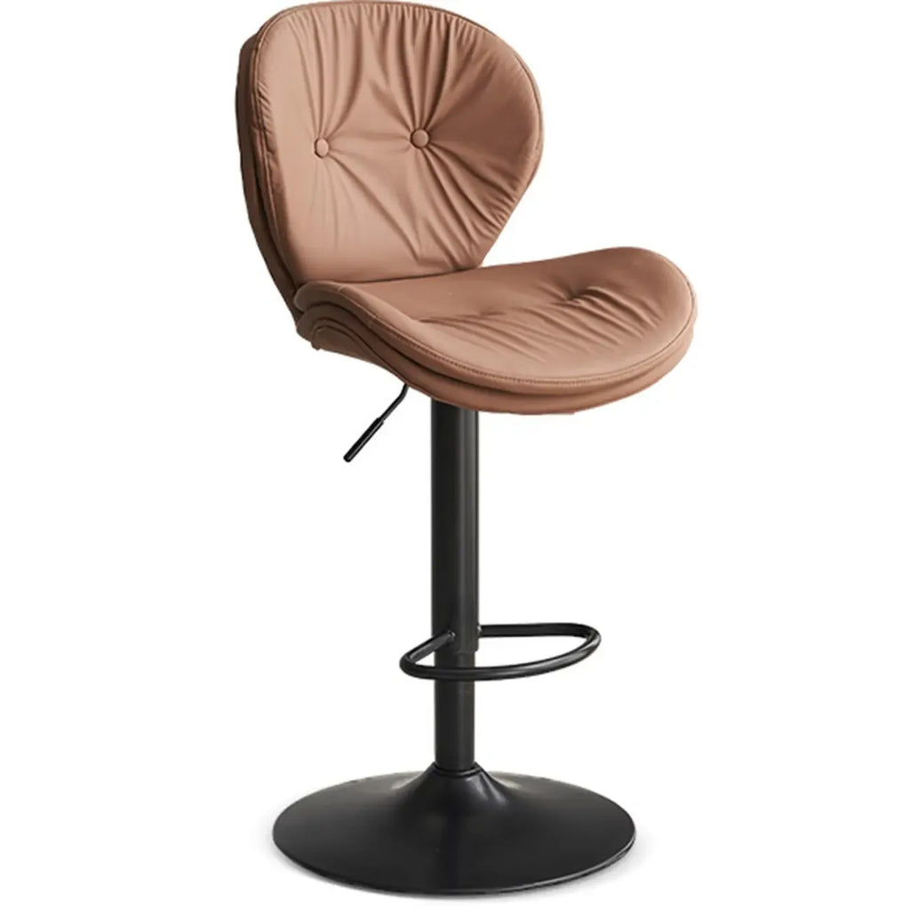 Modern Faux Leather Swivel Wingbacked Bar Stools for Home