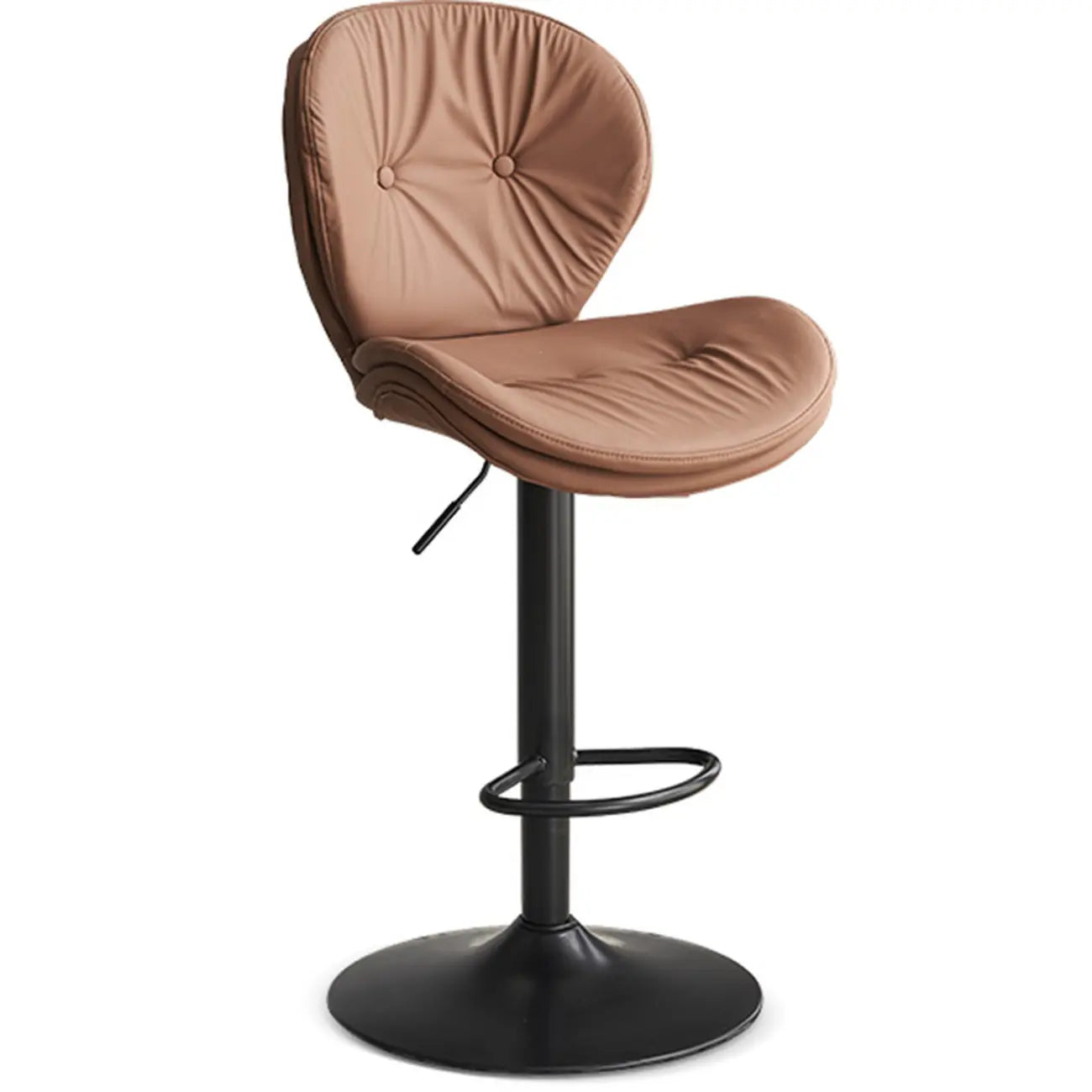 Modern Faux Leather Swivel Wingbacked Bar Stools for Home