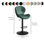 Modern Faux Leather Swivel Wingbacked Bar Stools for Home