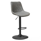 Chic Leather Tufted Swivel Adjustable Bar Stool