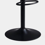 Modern Green Saddle Fax Leather Adjustable Swivel Bar Stools