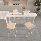 Modern White Slate Asymmetrical Bar Tables