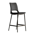 Saddle Faux Leather Counter Bar Stool High Back