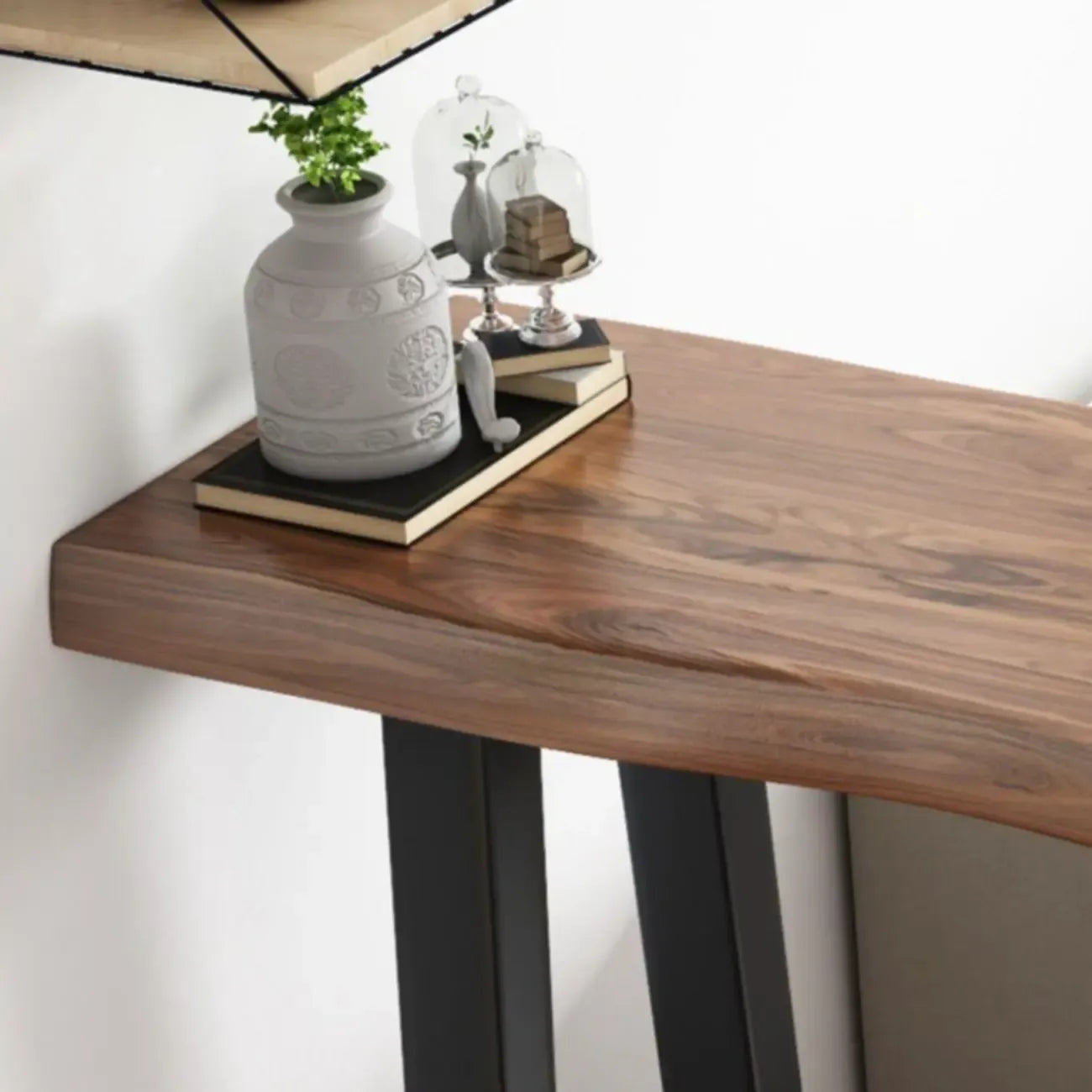 Modern Wooden Bar Table with Sled Base for Kitchen or Pub