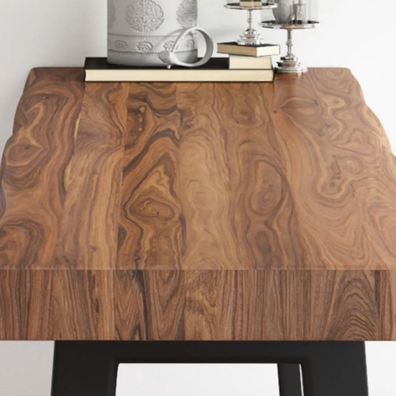 Modern Wooden Bar Table with Sled Base for Kitchen or Pub