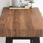 Modern Wooden Bar Table with Sled Base for Kitchen or Pub