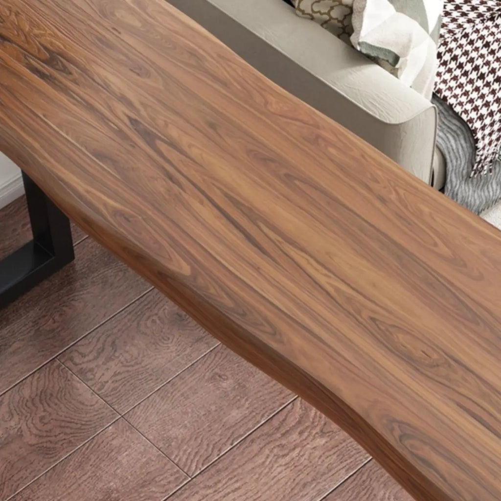 Modern Wooden Bar Table with Sled Base for Kitchen or Pub