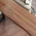 Modern Wooden Bar Table with Sled Base for Kitchen or Pub