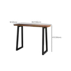 Modern Wooden Bar Table with Sled Base for Kitchen or Pub