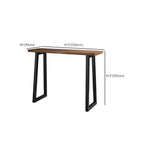 Modern Wooden Bar Table with Sled Base for Kitchen or Pub