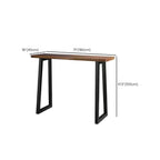 Modern Wooden Bar Table with Sled Base for Kitchen or Pub