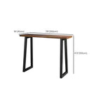Modern Wooden Bar Table with Sled Base for Kitchen or Pub