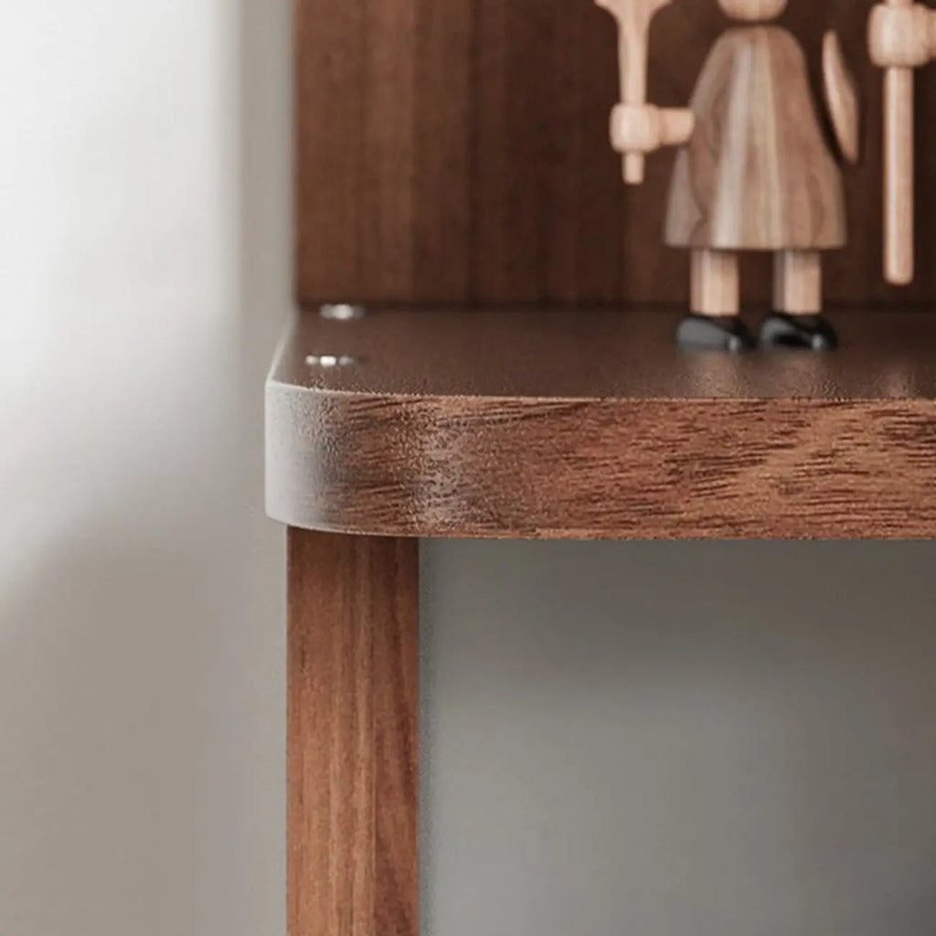 6-Tier L-Shaped Wood Nut-Brown Open Corner Bookcase