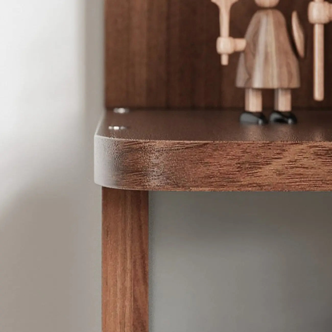 6-Tier L-Shaped Wood Nut-Brown Open Corner Bookcase