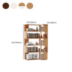 6-Tier L-Shaped Wood Nut-Brown Open Corner Bookcase