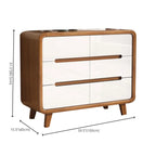 Elegant Large Brown White Wood Bedroom Chests with 9 Drawer