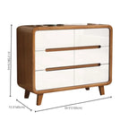 Elegant Large Brown White Wood Bedroom Chests with 9 Drawer