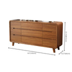 Elegant Large Brown White Wood Bedroom Chests with 9 Drawer