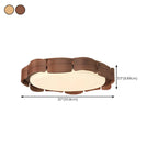 Circle Dimmable 2-Light Flush Mount Ceiling Light Fixture