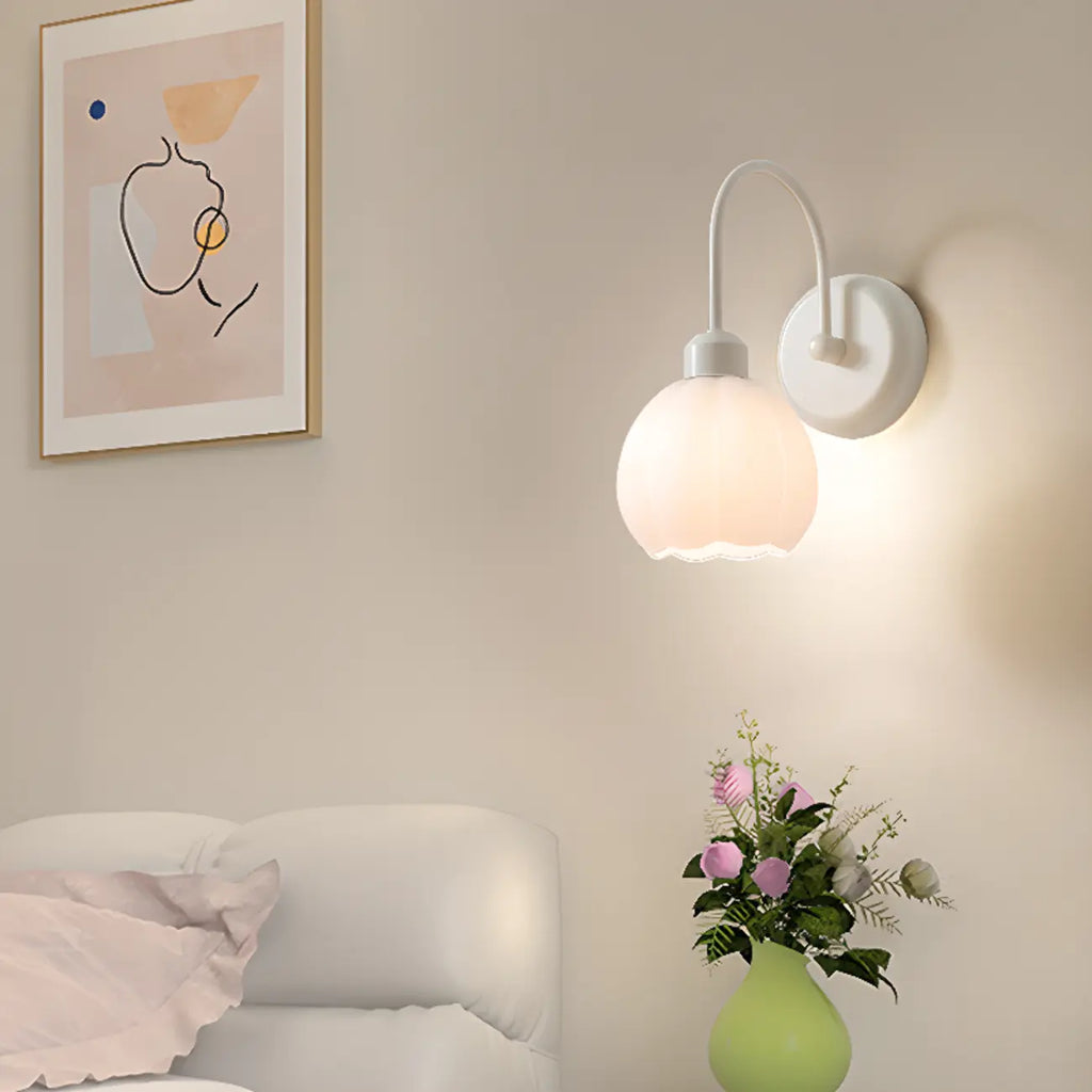 Elegant Cast Iron Wall Light Fixture for Bedroom Decor