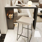 Scandinavian Smooth White Storage Bar Tables