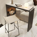 Scandinavian Smooth White Storage Bar Tables